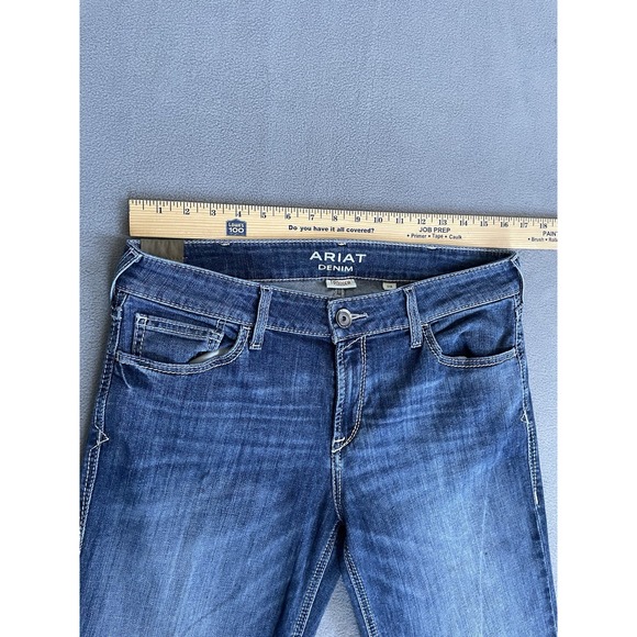 Ariat Demin Women's Perfect Rise 31R Trouser Jeans Natalia 32x33 Wide Raw Hem - Picture 4 of 7